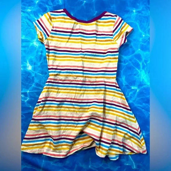 🐣4 for $20🥚 George - Toddler Colourful Striped Sun Dress - Size 4-5 - Picture 1 of 3